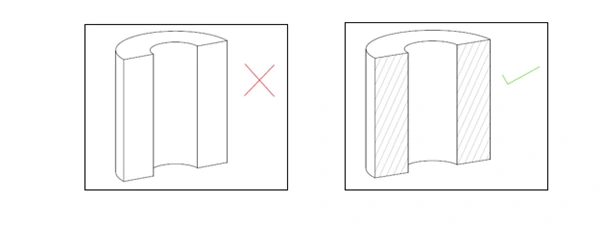 An Example of Cross-Section View Using Hatch Pattern