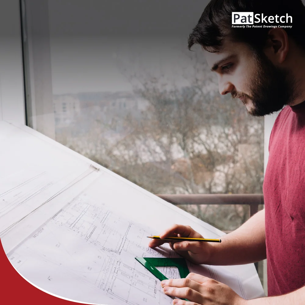 Margin Requirements and Views in a Patent Drawing