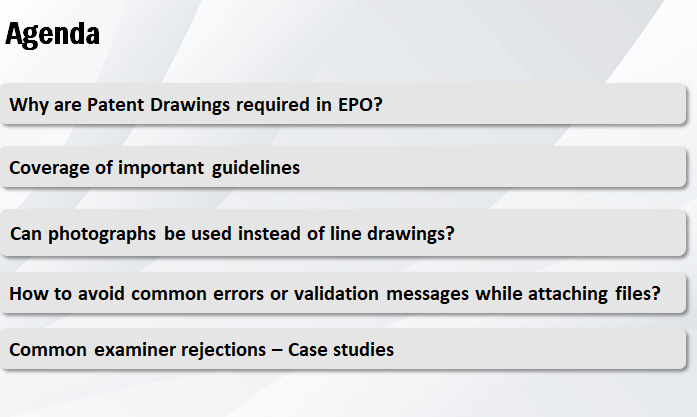 agenda-of-the-webinar-epo-rejections-in-patent-drawings