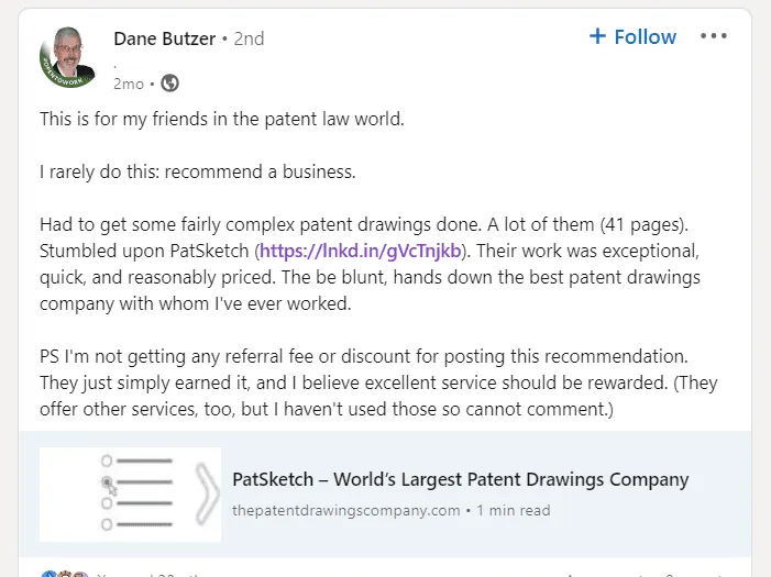 LinkedIn Client Review Post